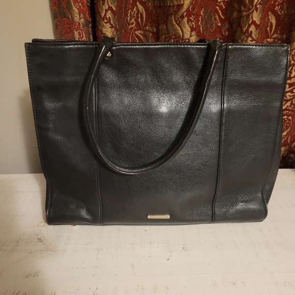 💚CLEARANCE💚 Rebecca Minkoff Black Leather Morning After Tote - Picture 2 of 8